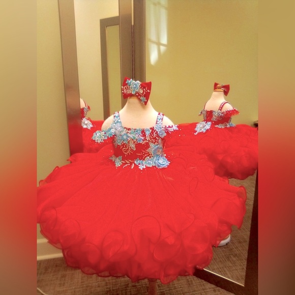 Authentic Gemics Original Gemics Semi-Glitz Pageant Dress Size 2/4 - Picture 2 of 12